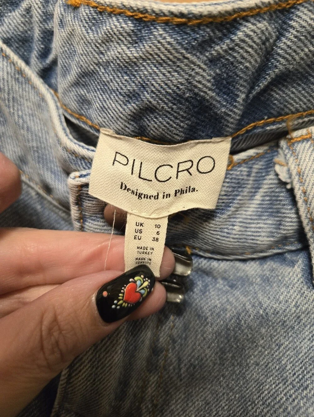 Pilcro The Madi Front-Slit Denim Skirt Size 6